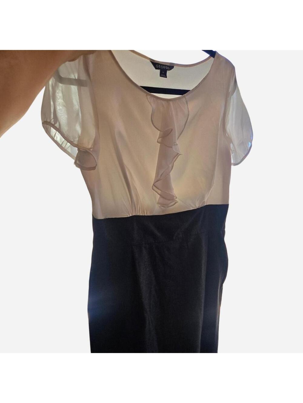 George Women's Two-Tone Ruffle Dress - Picture 2 of 7